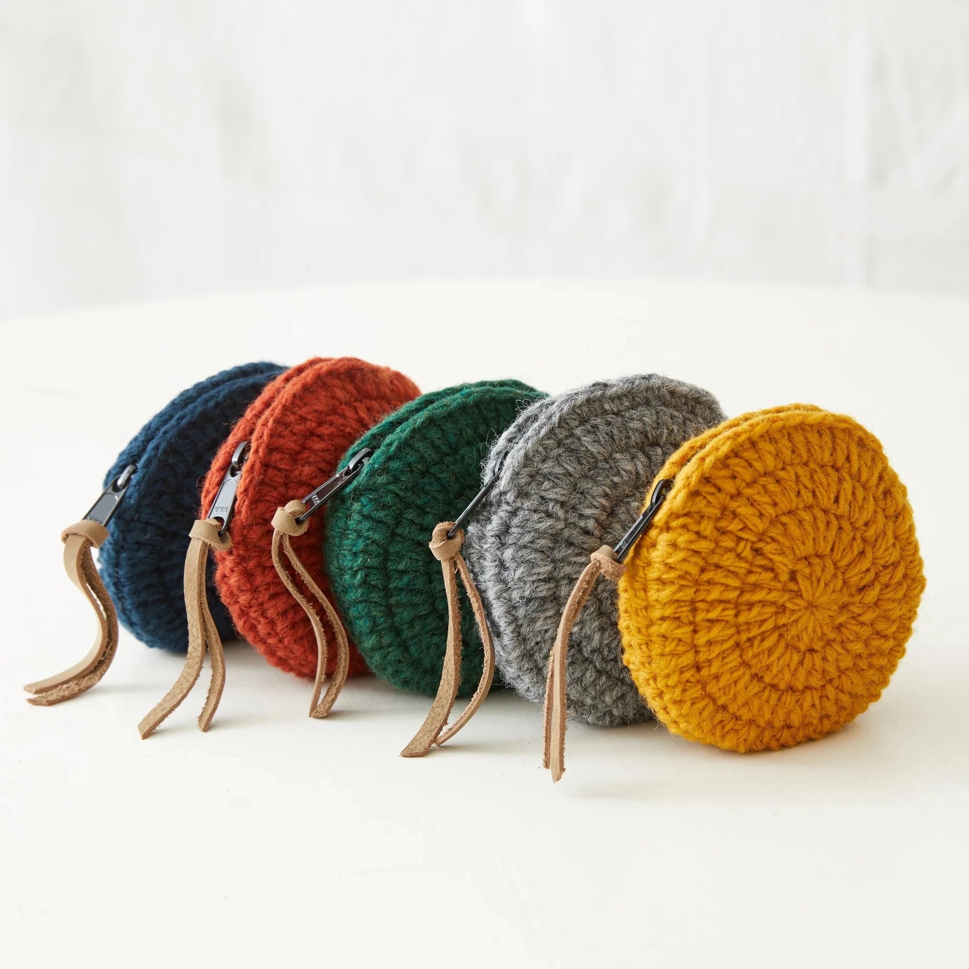 Crochet Wool Coin Purse - various colours