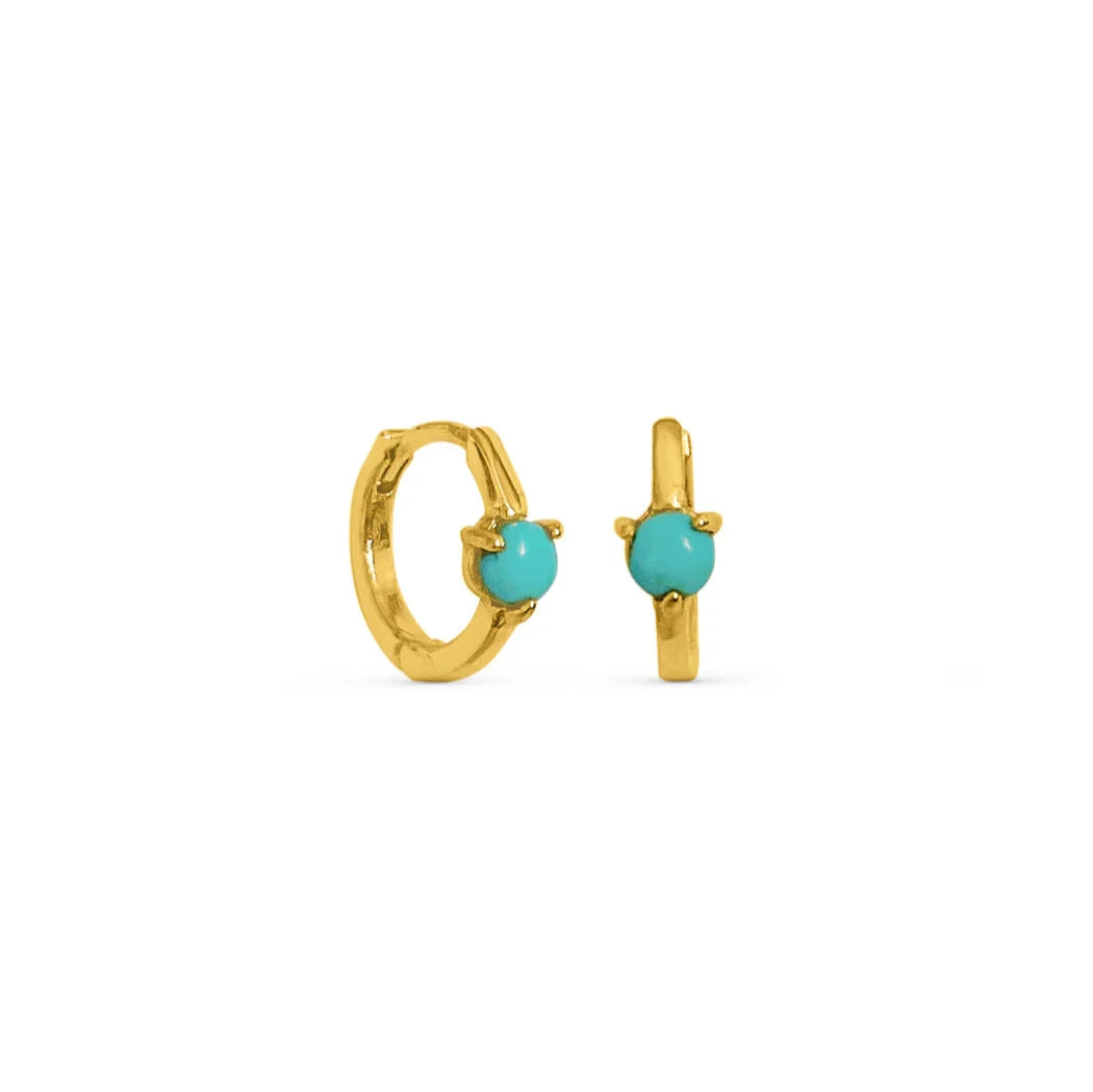 Capri Turquoise Huggie Earring