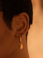 Load image into Gallery viewer, Capri Turquoise Huggie Earring
