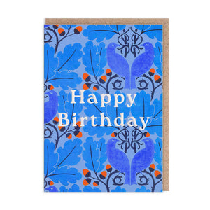 Neon Floral Birthday Card