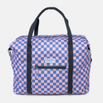 Load image into Gallery viewer, Weekender Bag - Pink &amp; Blue Checkerboard

