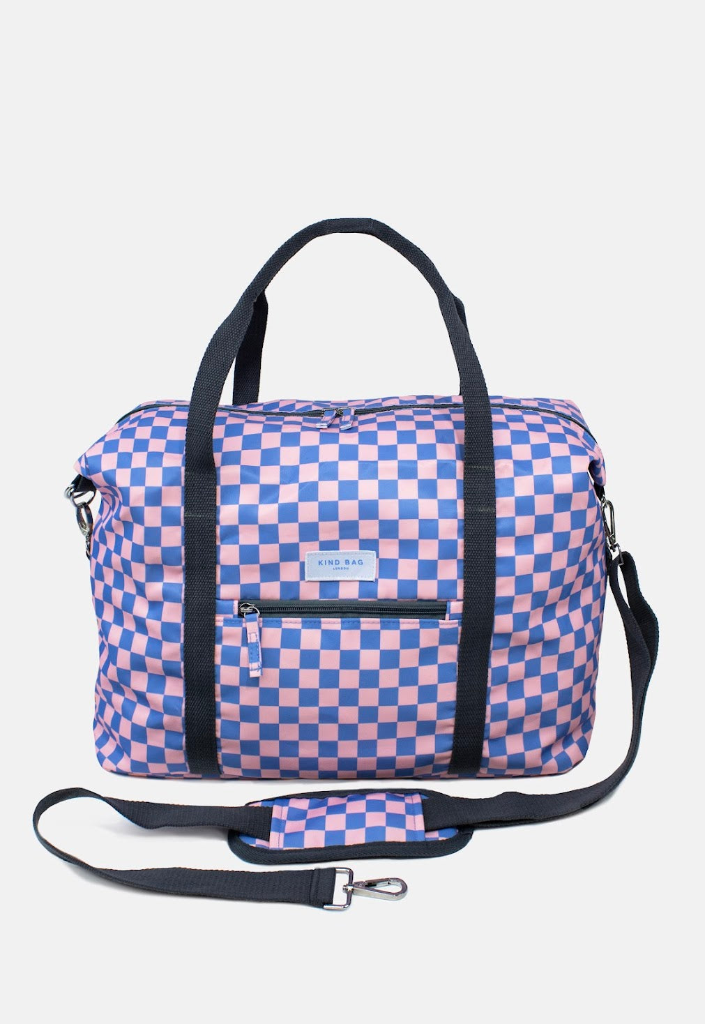 Weekender Bag - Pink & Blue Checkerboard