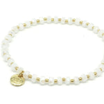 Load image into Gallery viewer, Prunus White &amp; Gold Bracelet
