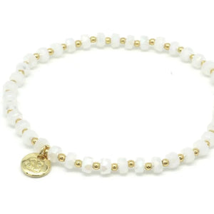 Prunus White & Gold Bracelet