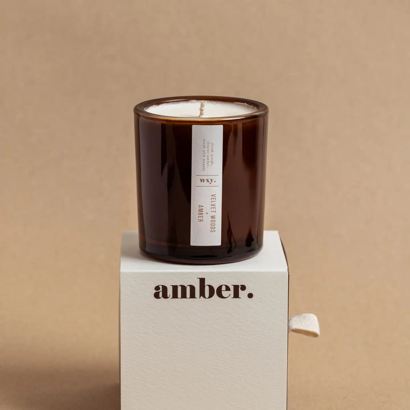 Velvet Woods + Amber Scented Candle
