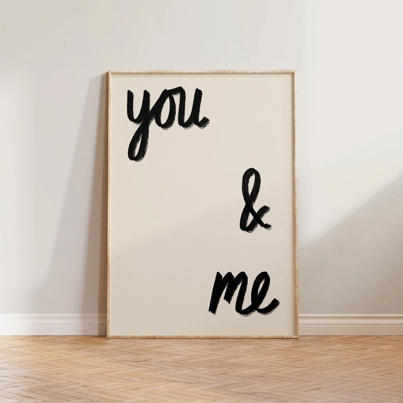 You & Me Print  - black & white