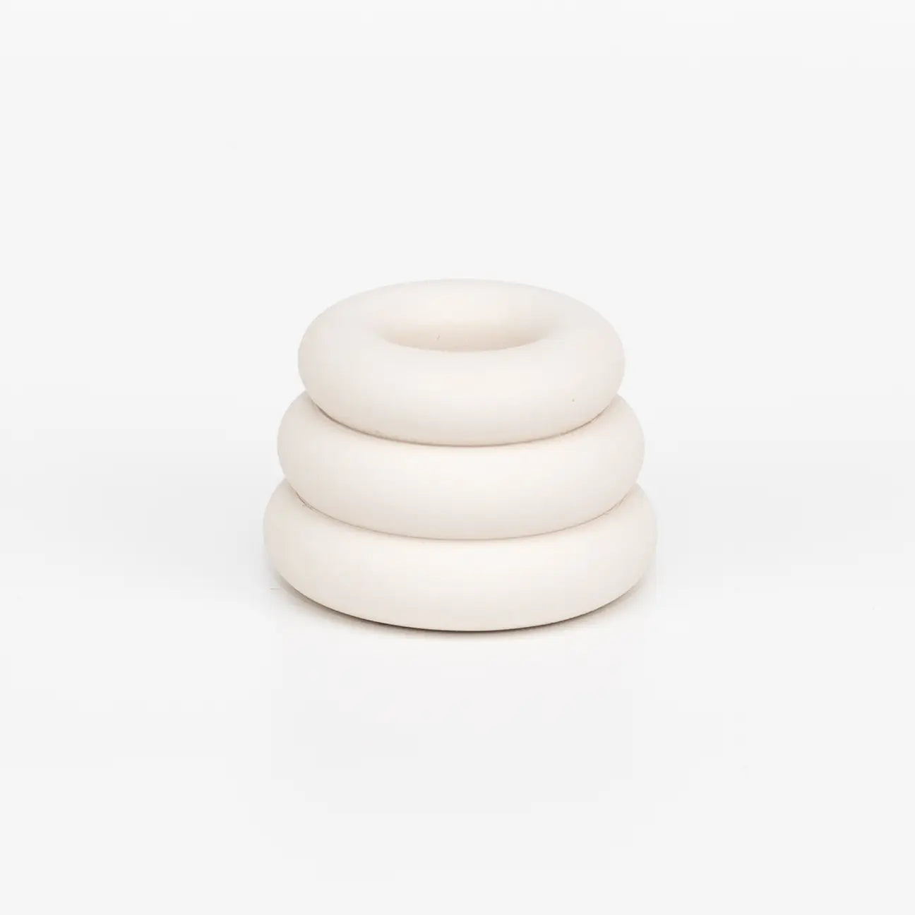 Triple O Candle Holder - chalk white