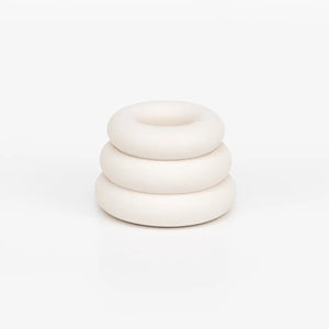 Triple O Candle Holder - chalk white