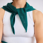 Load image into Gallery viewer, Merino Wool Triangle Scarf - alpine fern
