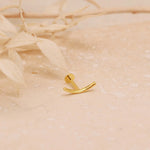 Load image into Gallery viewer, Single Minimal Curve Labret Stud Earring - gold
