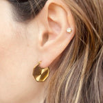 Load image into Gallery viewer, Single Gold Solitaire Labret Earring
