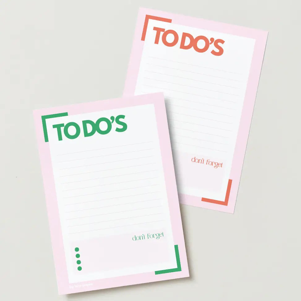 To Do's Notepad - red / green