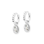 Load image into Gallery viewer, Glitter Twisted Charm Hoop Earring - gold / silver
