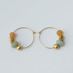 Load image into Gallery viewer, Abacus Beaded Hoop Earrings
