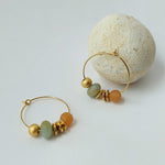 Load image into Gallery viewer, Abacus Beaded Hoop Earrings
