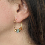 Load image into Gallery viewer, Abacus Beaded Hoop Earrings
