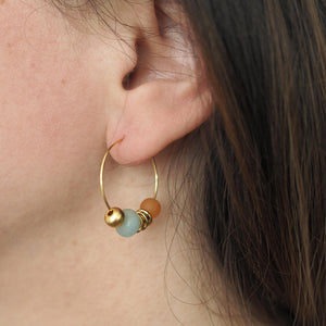 Abacus Beaded Hoop Earrings