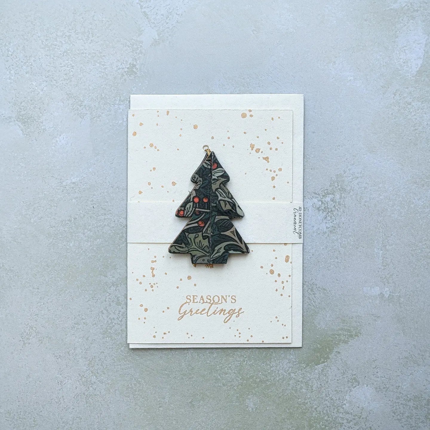Keepsake Ornament Card - Honeycomb Tree