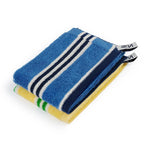 Load image into Gallery viewer, Cobalt Stripe Terry Towelling Flannel - 2 pack
