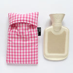 Load image into Gallery viewer, Pink Gingham Hot Water Bottle
