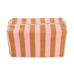 Load image into Gallery viewer, Vic Toiletry / Cosmetic Bag - caramel / strawberry stripe
