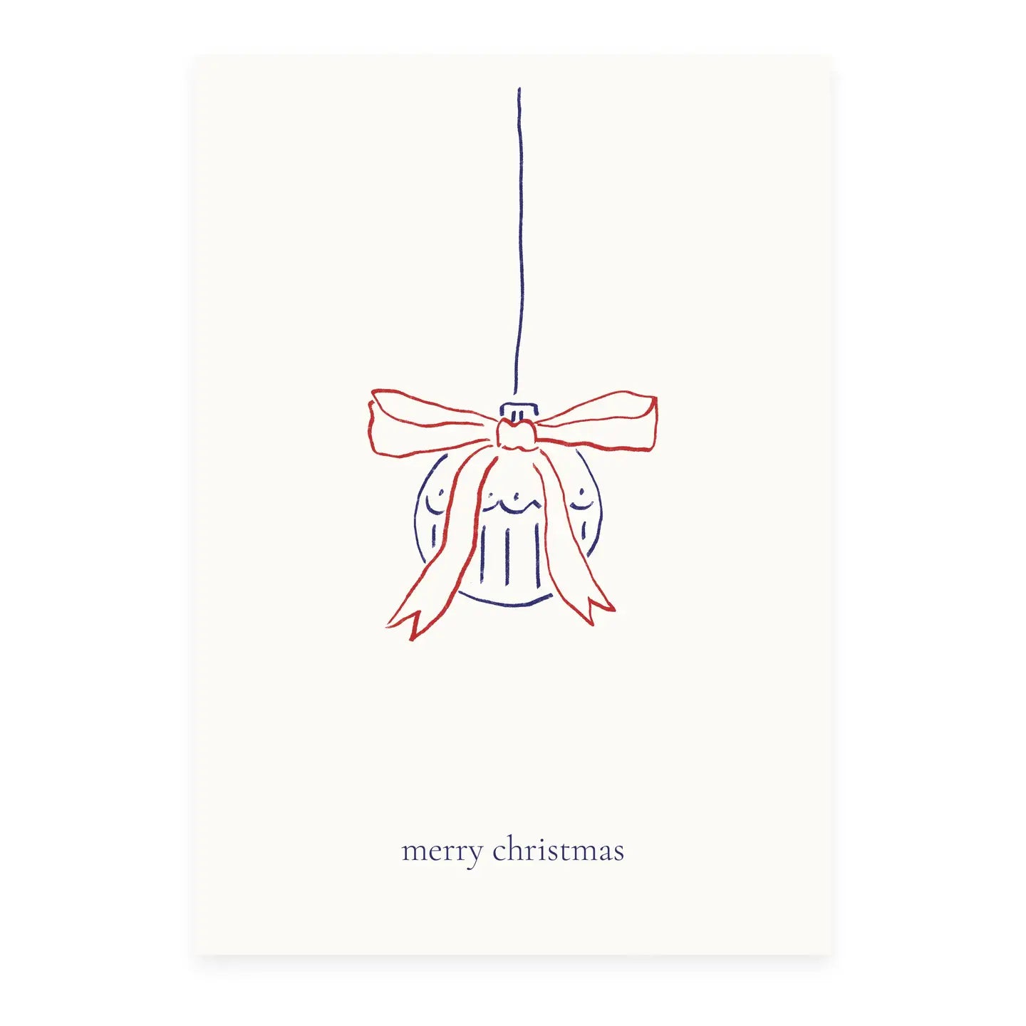 Merry Christmas Bauble Postcard
