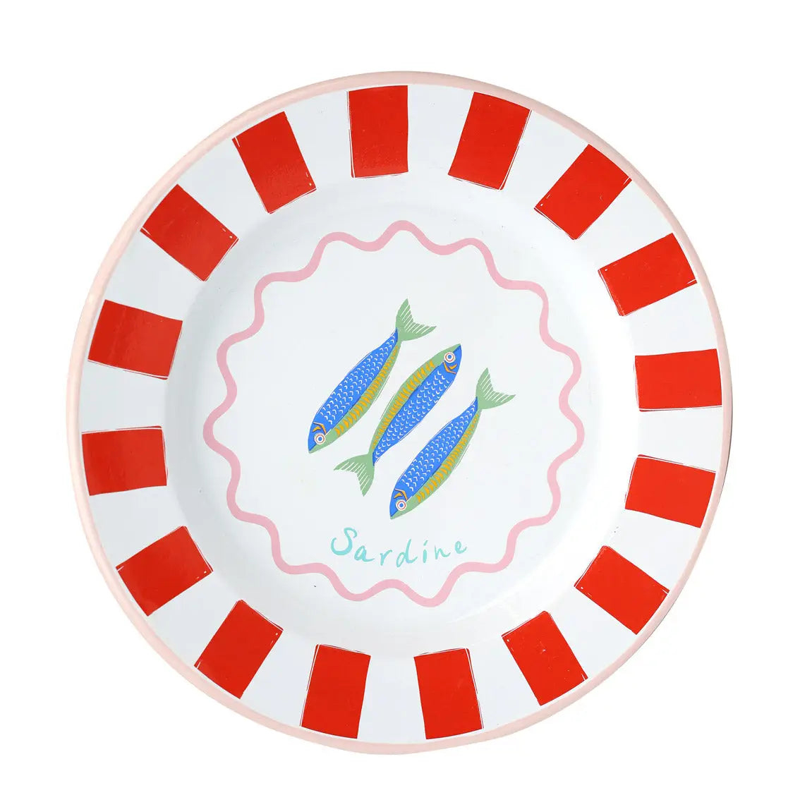 Bon Apetit Enamel Plate - Sardines