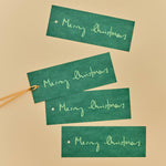 Load image into Gallery viewer, Merry Christmas Gift Tags - set of 8 - green
