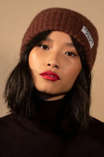 Load image into Gallery viewer, Mohair Beanie - Truffle Chocolate
