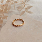 Load image into Gallery viewer, Gold Twisted Band Ring
