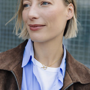 Herringbone Toggle Chain Necklace
