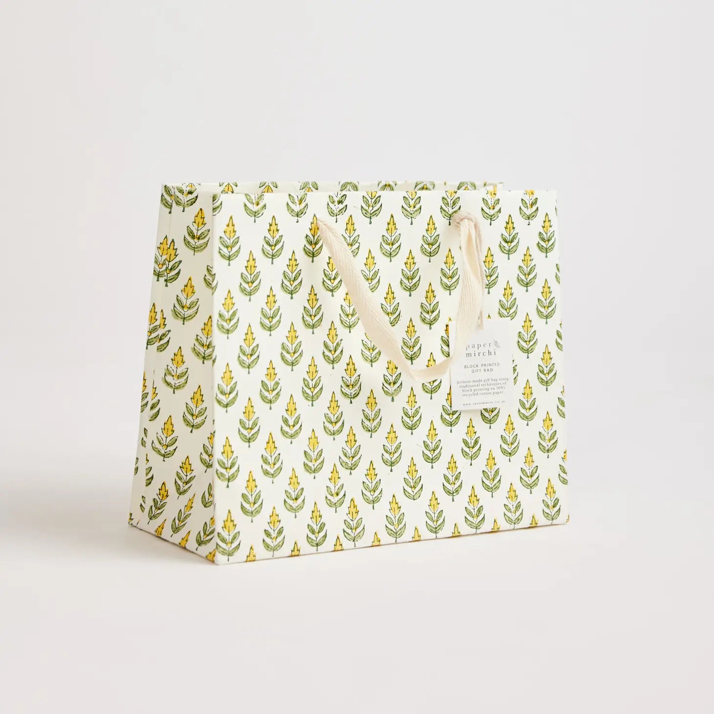 Sunshine Hand Block Printed Gift Bag - small / medium / large