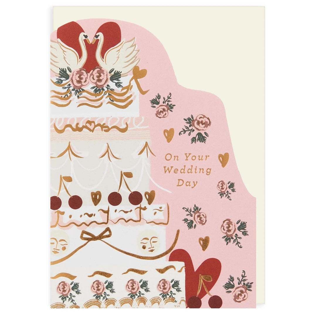 Vintage Wedding Cake Card