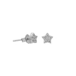 Load image into Gallery viewer, Mini Diamanté Star Stud Earrings - gold / silver
