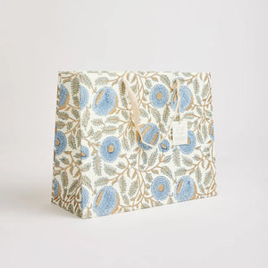 Blue Stone Hand Block Printed Gift Bag - small / medium / large