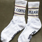 Load image into Gallery viewer, &#39;Coffee Please&#39; Sports Socks - white
