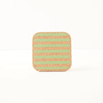 Load image into Gallery viewer, Organic Cork Green Stripe Coaster Set - pack of 4
