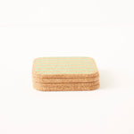 Load image into Gallery viewer, Organic Cork Green Stripe Coaster Set - pack of 4
