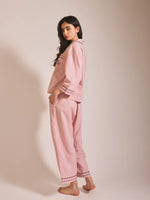 Load image into Gallery viewer, Cropped Cotton &amp; Linen Pyjamas - pink
