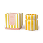 Load image into Gallery viewer, Cabana Ochre Stripe Ceramic Candle - Gold Coast
