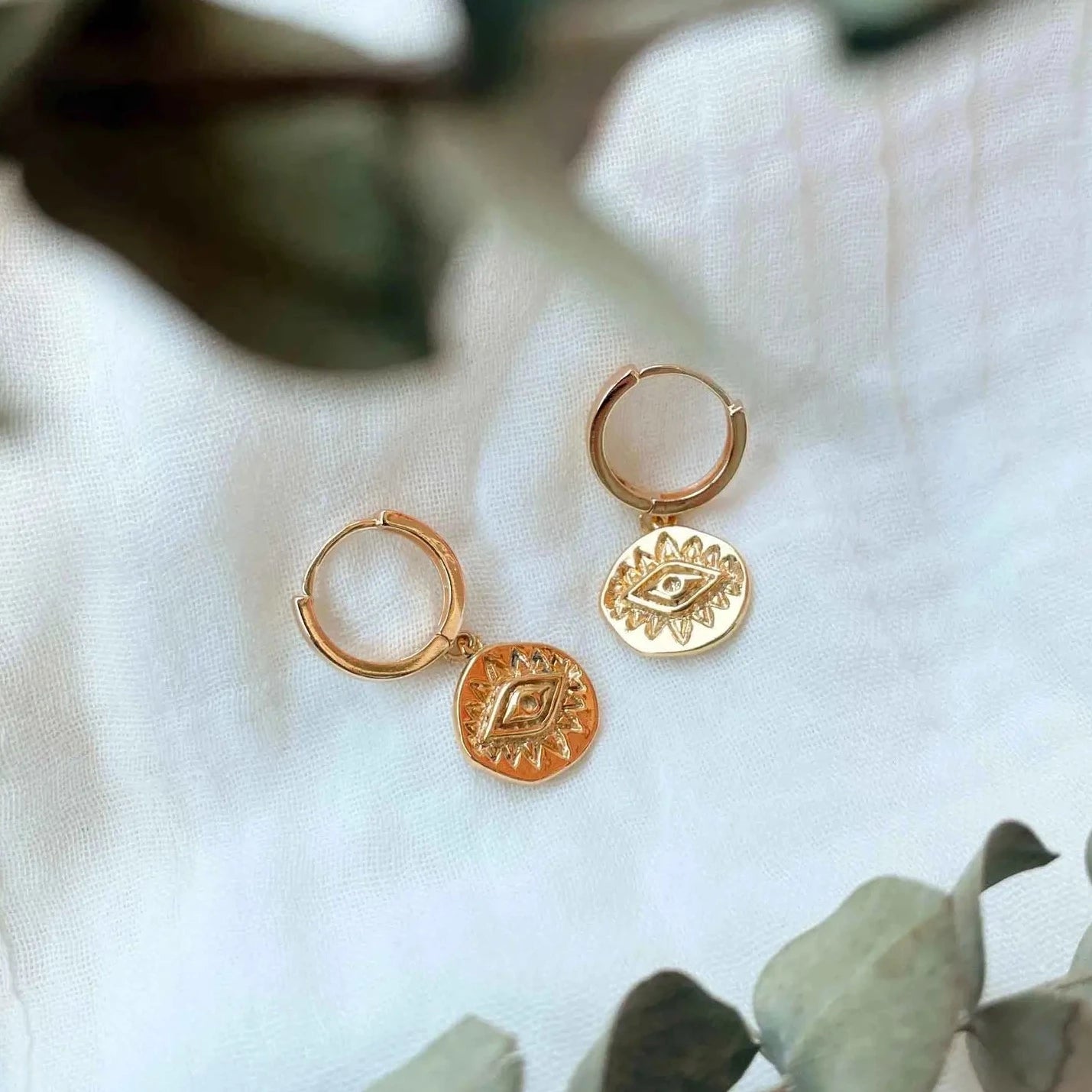Lumen Evil Eye Hoops