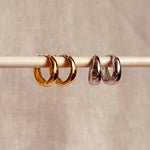 Load image into Gallery viewer, Chunky Silver Hoop Earrings
