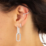 Load image into Gallery viewer, Slim Sparkle Ear Cuff - silver
