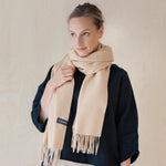 Load image into Gallery viewer, Lambswool Oversized Scarf - camel
