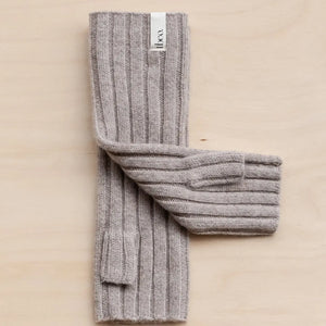 Cashmere & Merino Wool Wrist Warmers - oatmeal melange