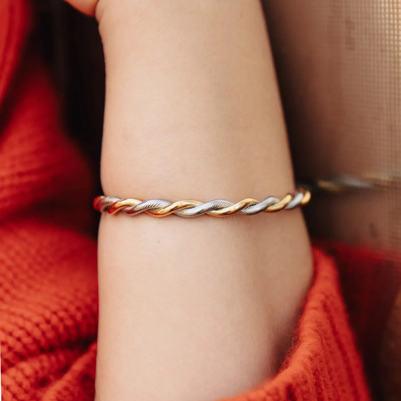 Silver Twist Cuff Bangle