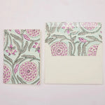 Load image into Gallery viewer, Rajmala Teal Hand Block Printed Greeting Card
