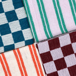 Load image into Gallery viewer, Check Cotton Hand Towel - teal check
