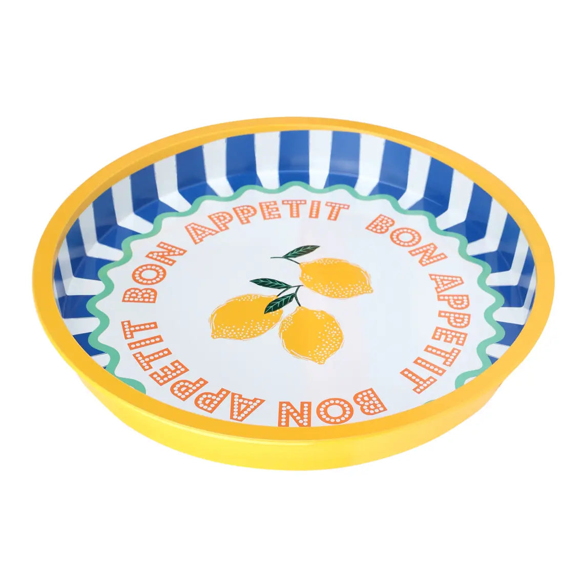 Bon Apetit Lemon Tin Tray