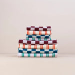 Load image into Gallery viewer, Burgundy Check Cotton Napkin - 2 pack
